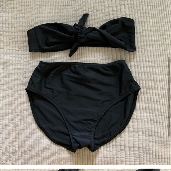 Na Nin Anita Bandeau Swim Top in Onyx Black size Large - Picture 8 of 8